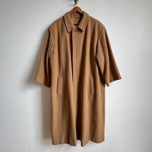 Rare Vintage Men's Distressed AQUASCUTUM  Long Camel Hair Coat